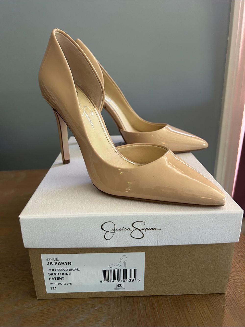Jessica Simpson Sand Dune Patent Pointed-Toe Pumps
